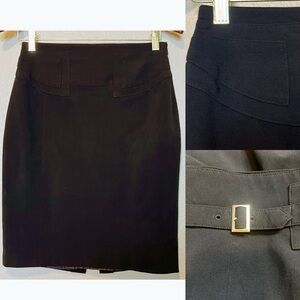 Express Black Pencil Skirt Knee-Length‎ Workwear Size 2